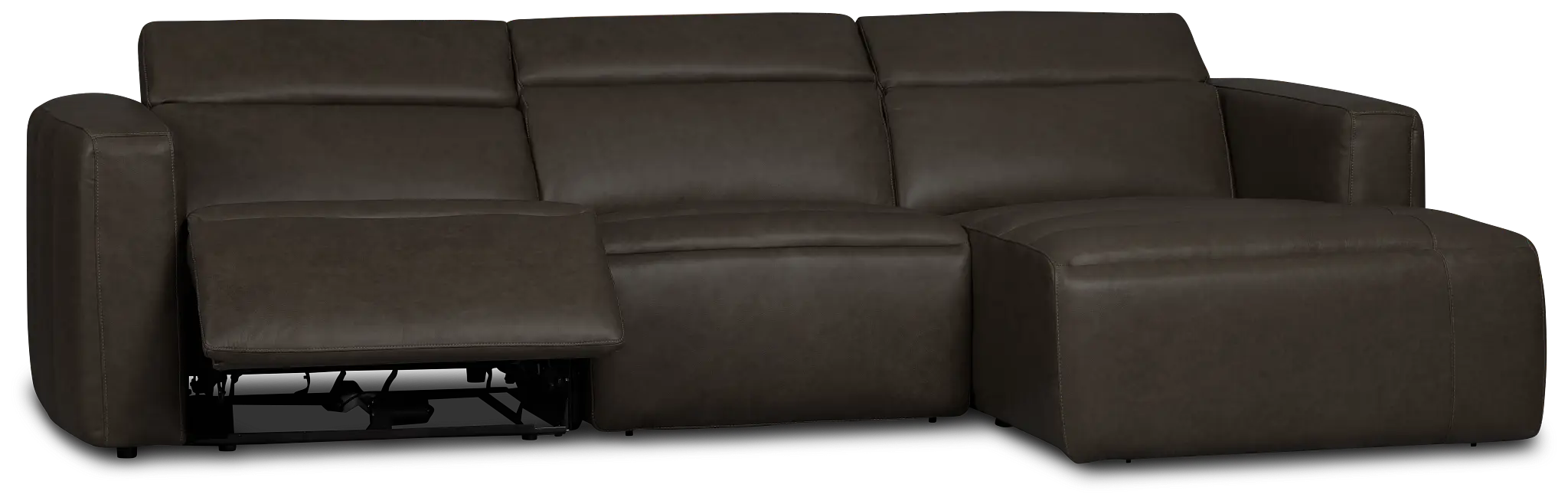 Jace Dark Gray Lthr/vinyl Right Chaise Power Reclining Sectional Jace Dark Gray Lthr/vinyl Right Chaise Power Reclining Sectional