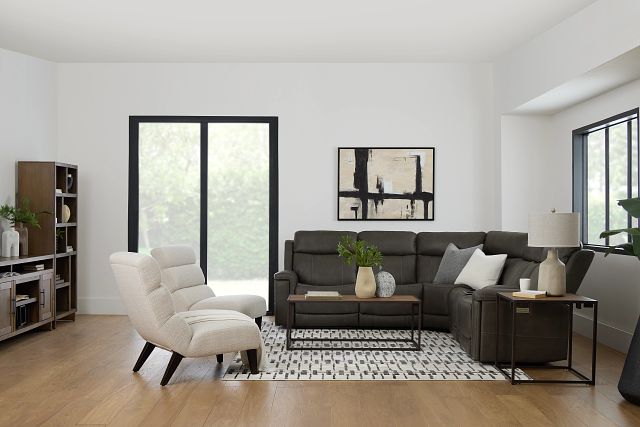Jayden Gray Micro Medium Triple Power 2-arm Sectional