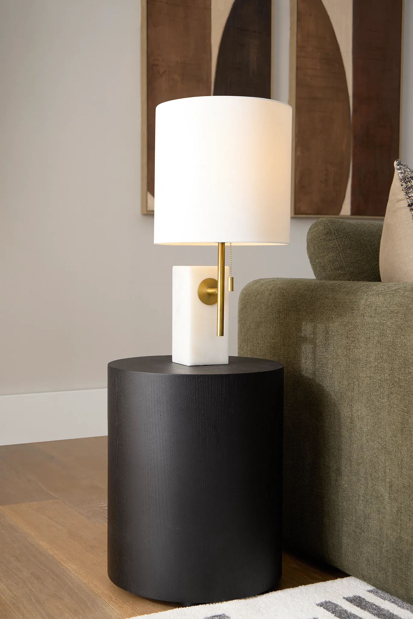 Aria White Marble Table Lamp