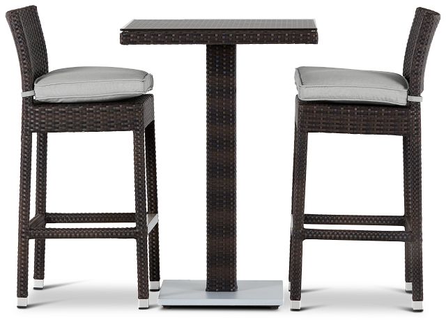 Zen Gray 27" Pub Table & 2 Barstools