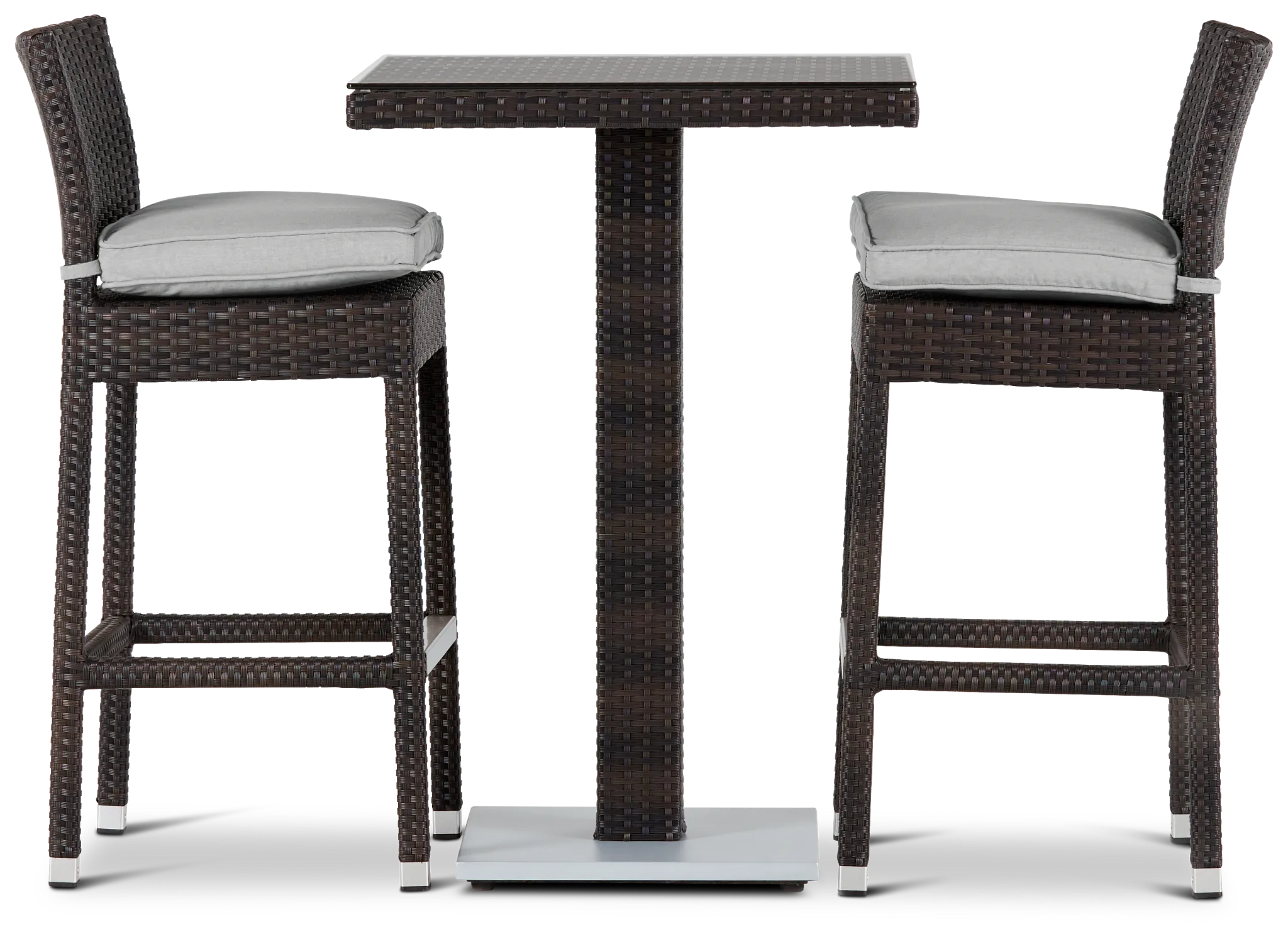 Zen Gray 27" Pub Table & 2 Barstools