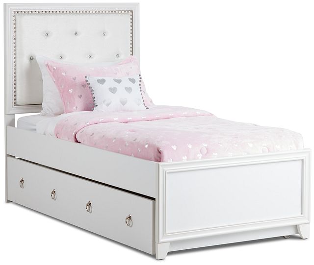 Isabella White Panel Trundle Bed