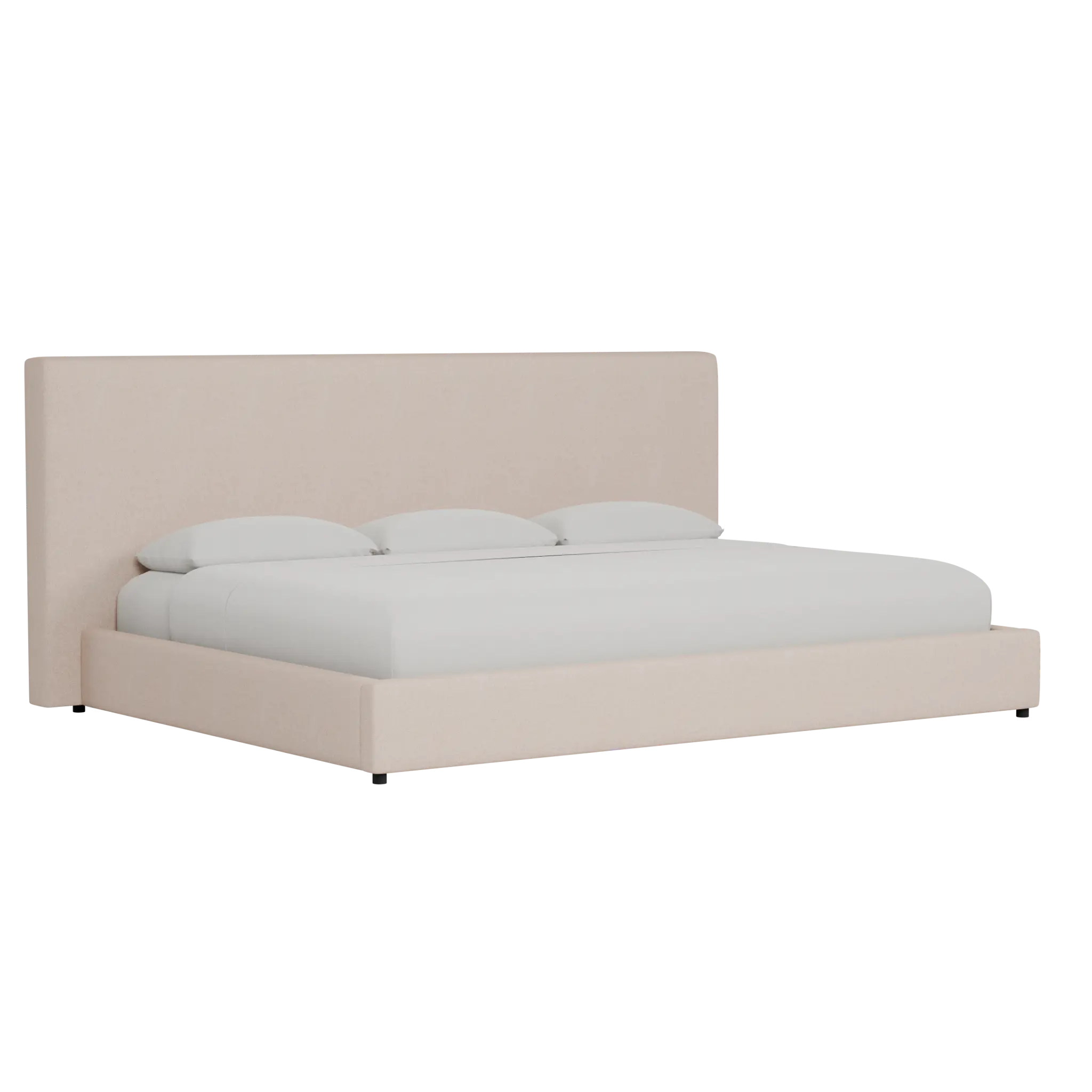 Grayton Elite Light Taupe 54" Upholstered Platform Bed Grayton Elite Light Taupe 54" Upholstered Platform Bed