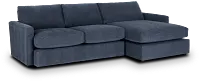 Noah Blue Fabric Right Chaise Sectional