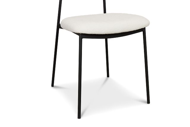 Lynden White Woven Upholstered Side Chair
