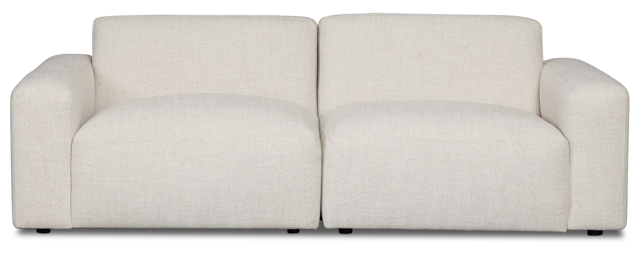 Baylor Light Beige Fabric 2-piece Modular Sofa