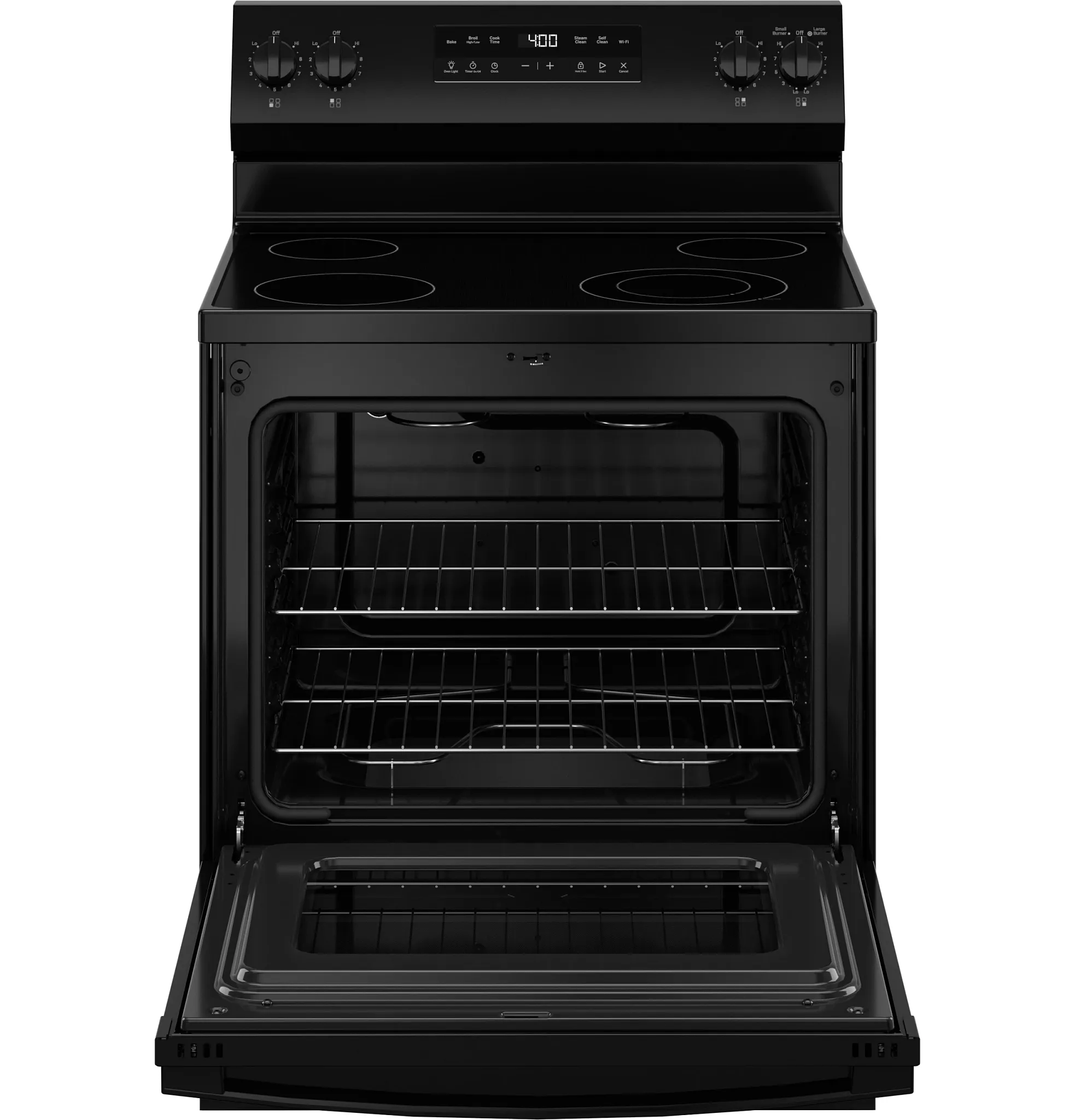 Ge 400 Series Black 30" Electric Range