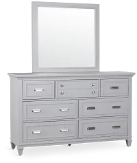 Cape Cod Gray Dresser & Mirror