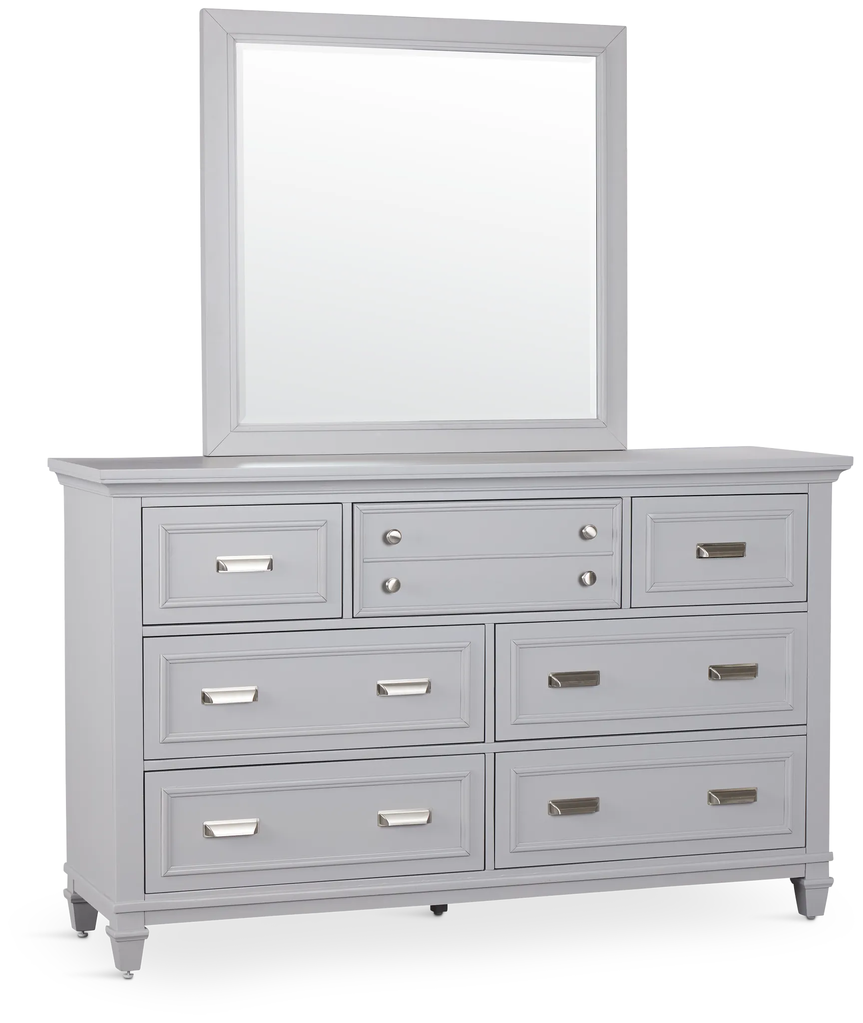 Cape Cod Gray Dresser & Mirror