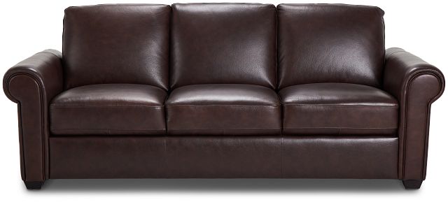 Lincoln Medium Brown Lthr/vinyl Sofa