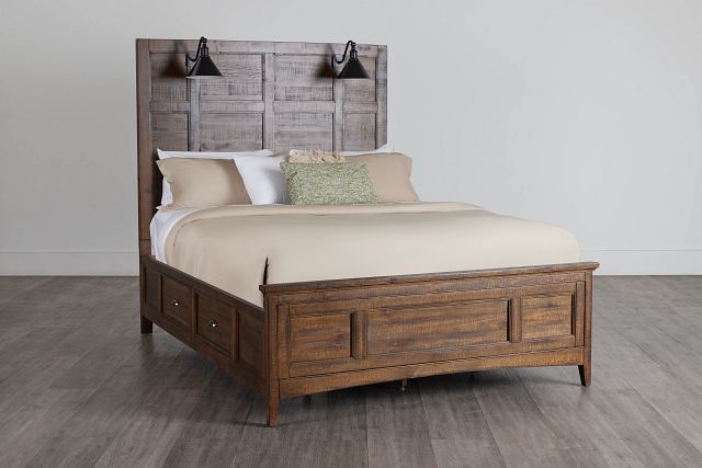 Heron Cove Mid Tone Storage Panel Bed With Lights (0)