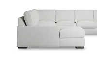 Edgewater Revenue White Large Left Chaise Sectional