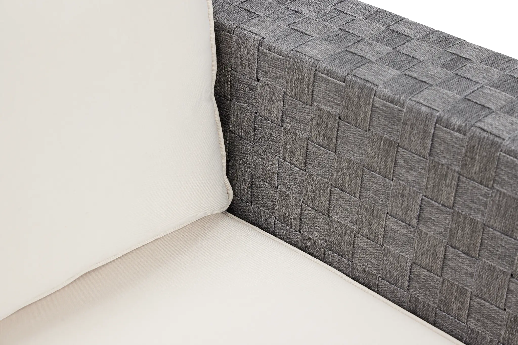 Barbados White Woven Loveseat Barbados White Woven Loveseat
