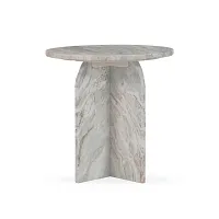 Solo Gray Round End Table