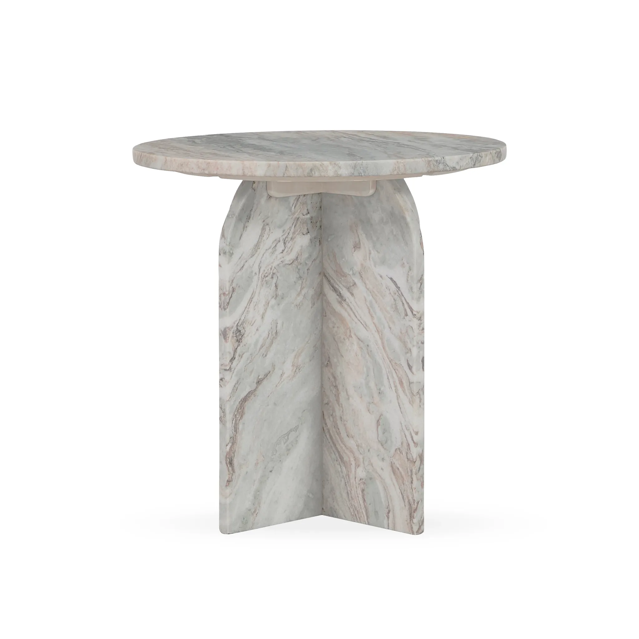 Solo Gray Round End Table