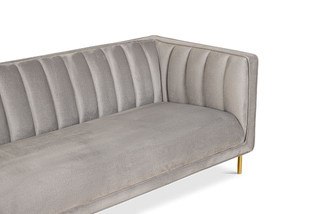 Bella Gray Velvet Sofa