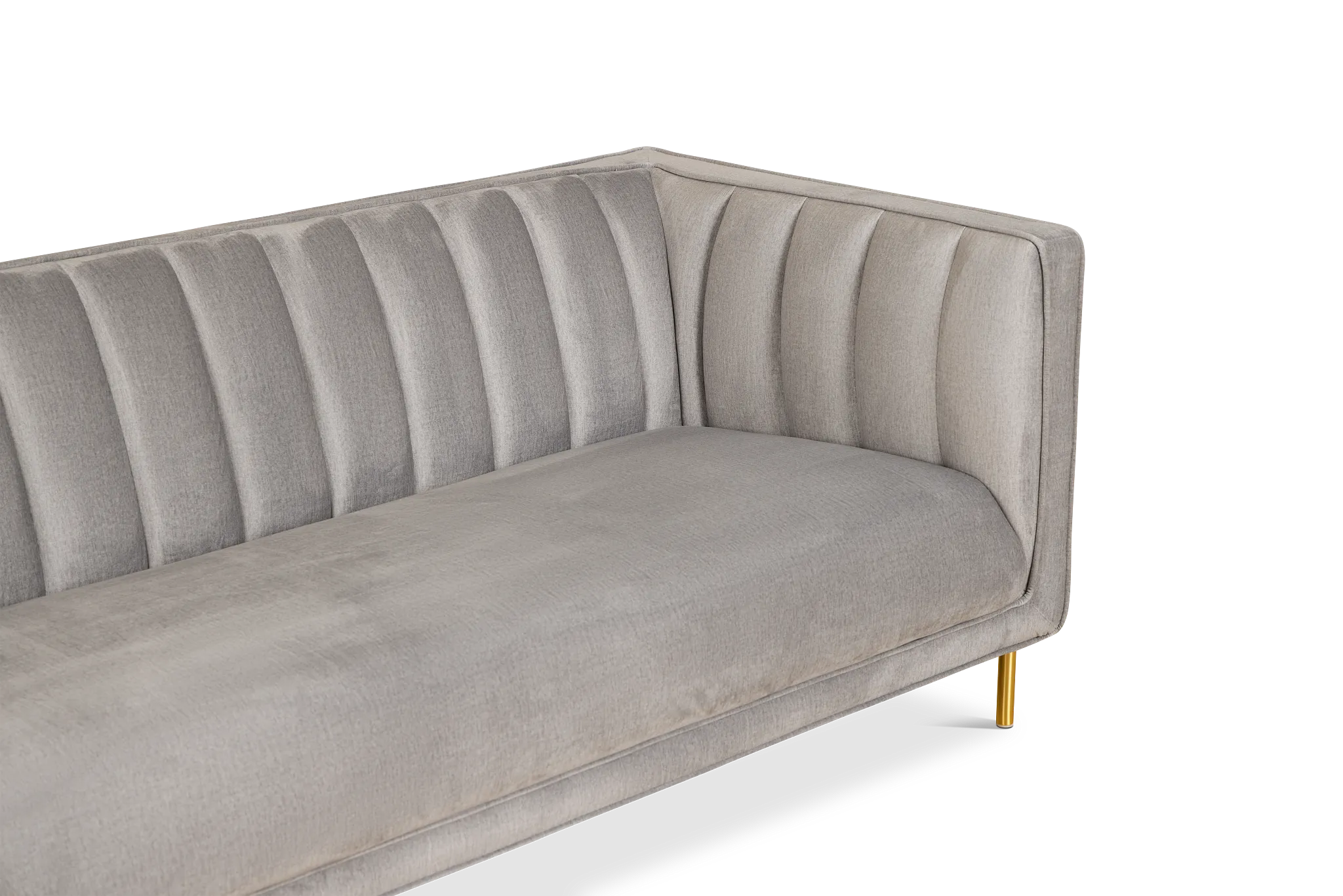 Bella Gray Velvet Sofa