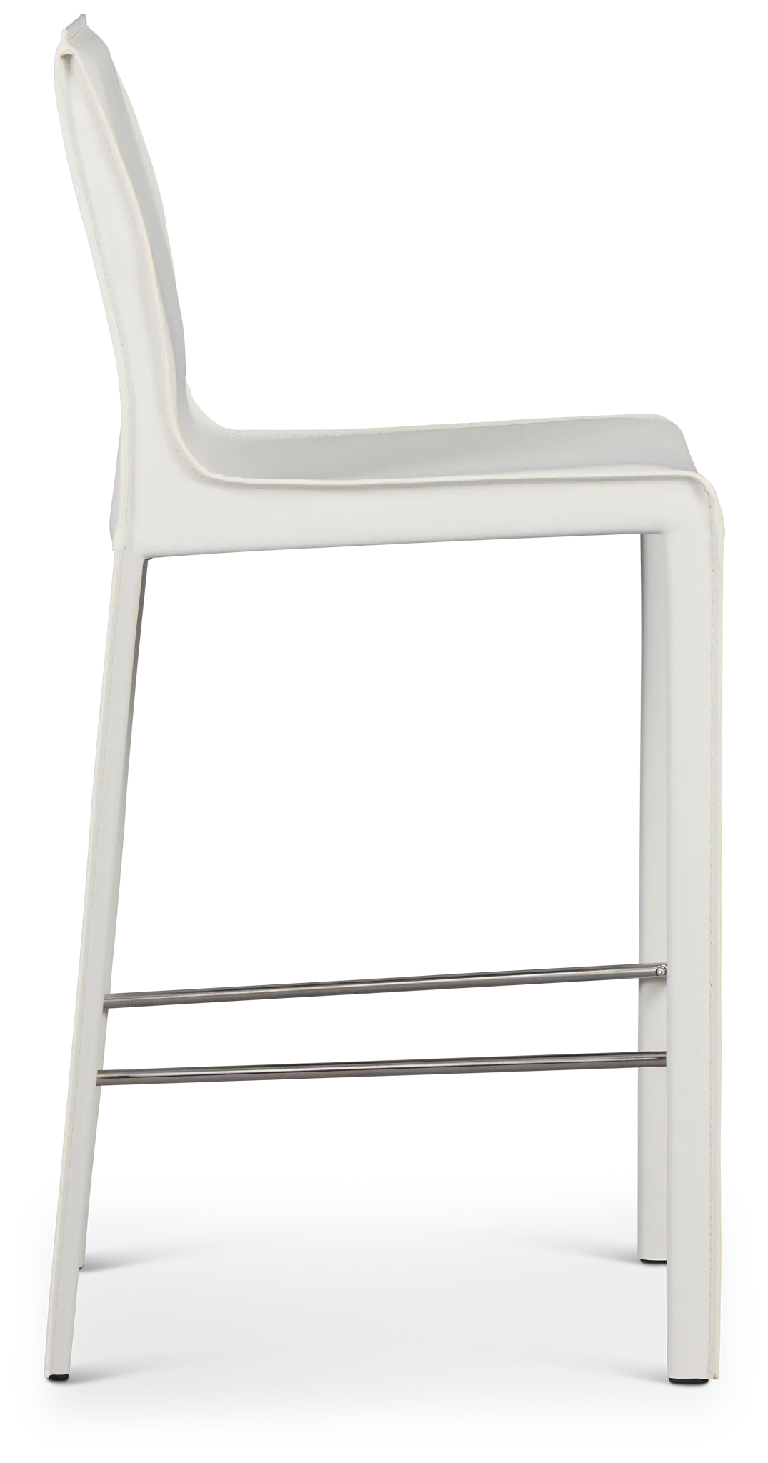 Lugo White 27" Upholstered Barstool