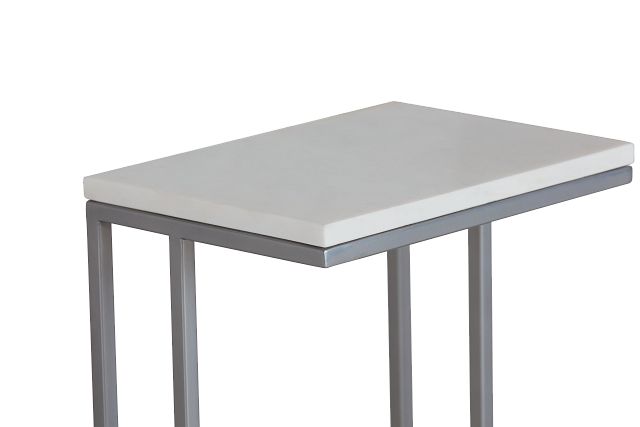 Tayah Silver Marble Chairside Table (4)
