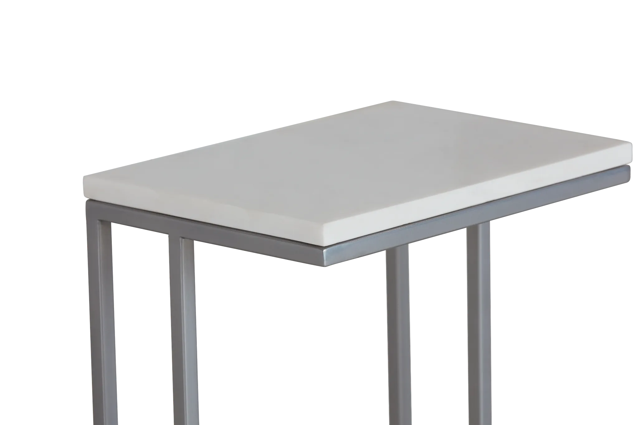 Tayah Silver Marble Chairside Table