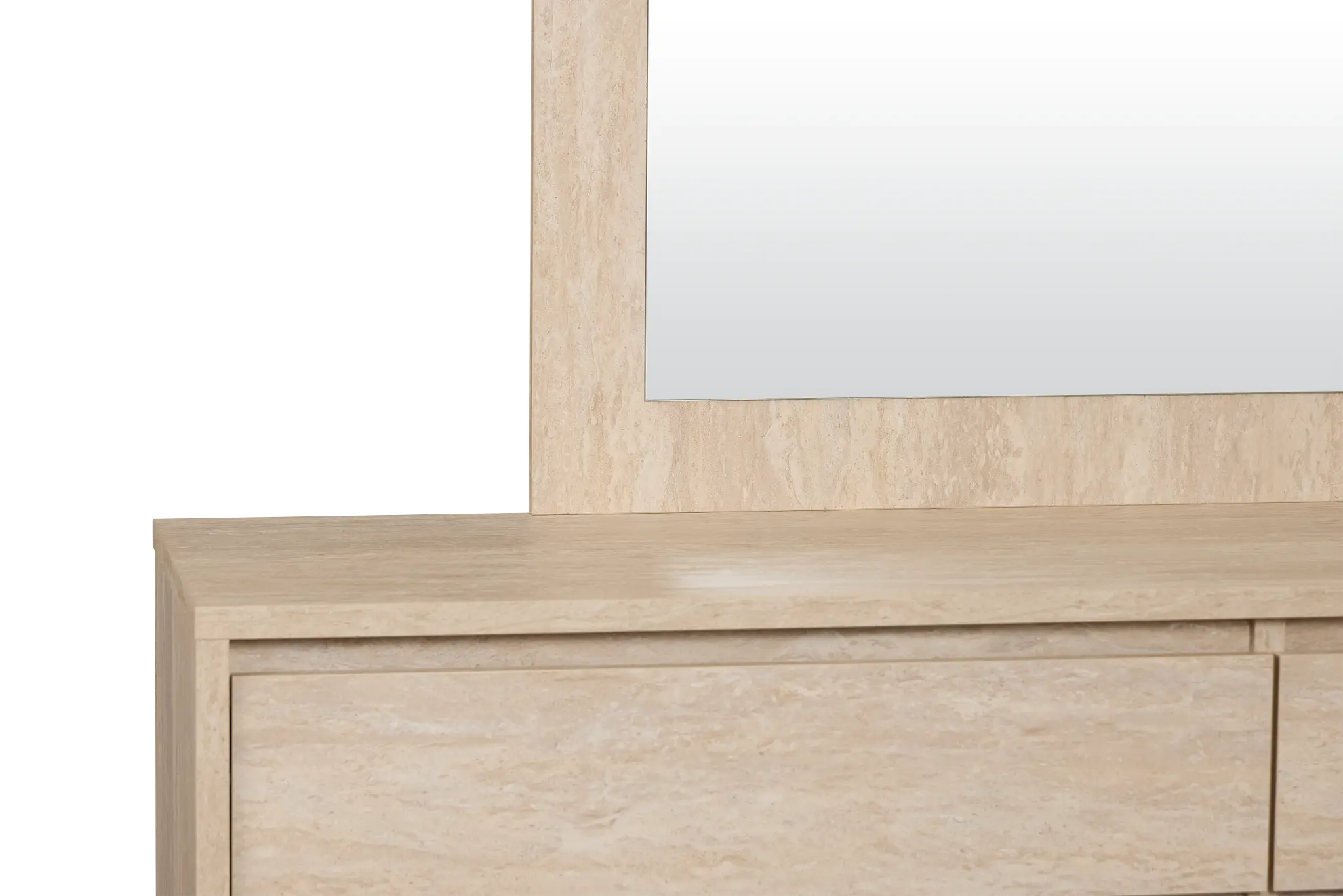 Malta Light Gray Dresser & Mirror Malta Light Gray Dresser & Mirror