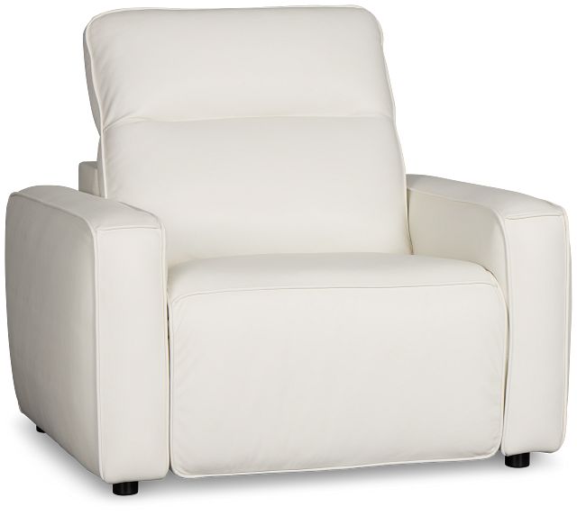 Tidal White Lthr/vinyl Power Recliner