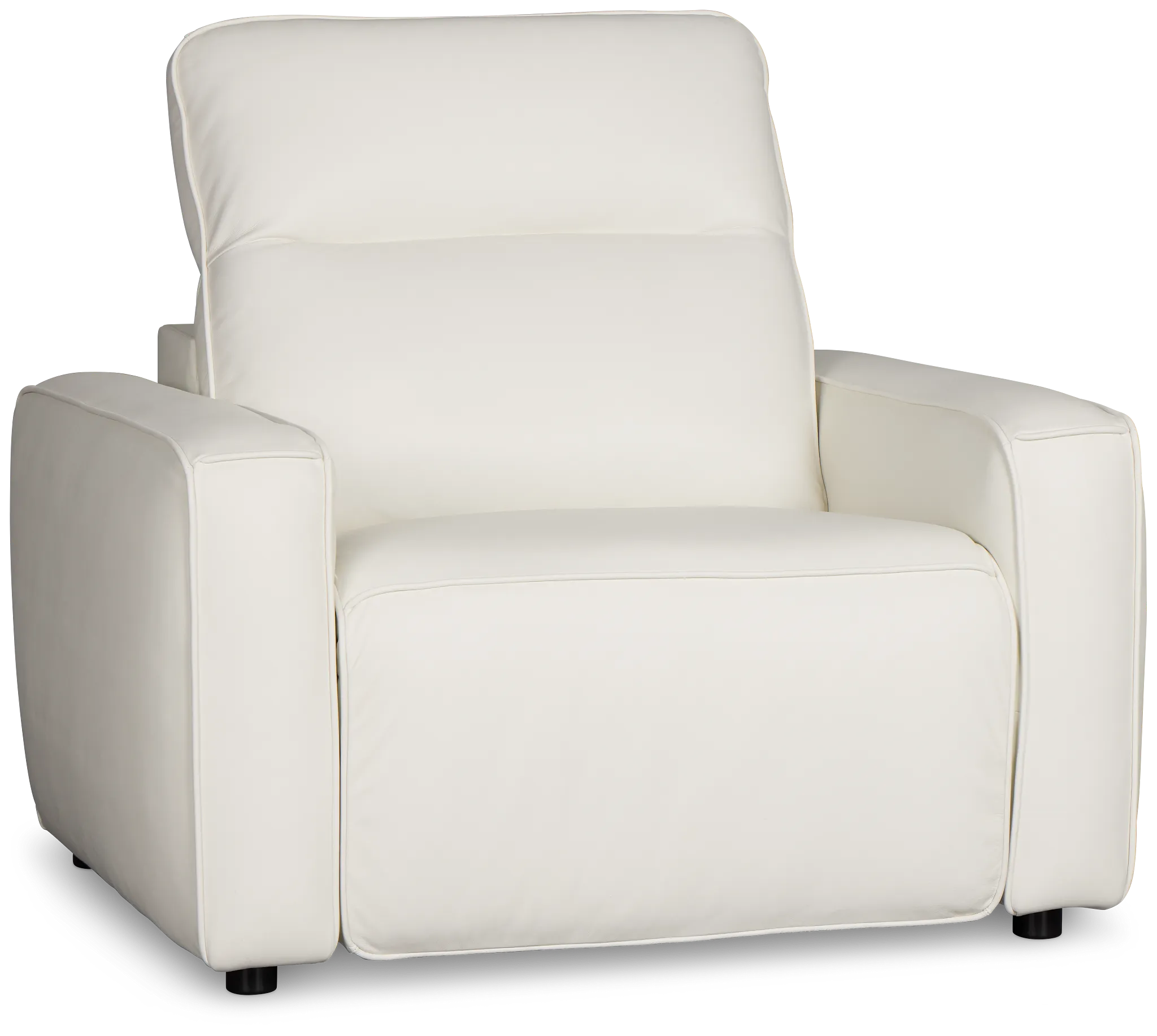 Tidal White Lthr/vinyl Power Recliner
