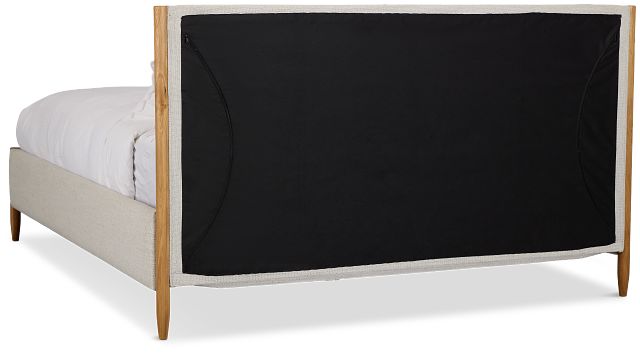 Stockton White Uph Panel Bed