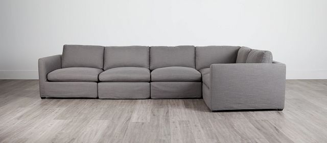 Willow Gray Fabric Medium Two-arm Sectional