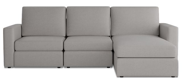 Citymod Light Gray Fabric Small Right Chaise Sectional