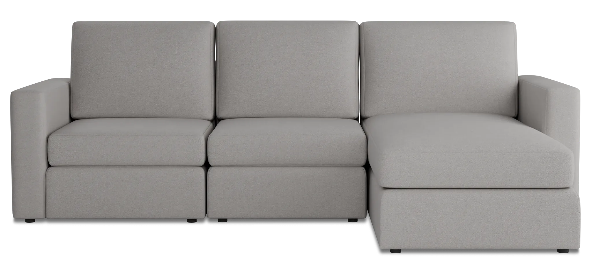 Citymod Light Gray Fabric Small Right Chaise Sectional