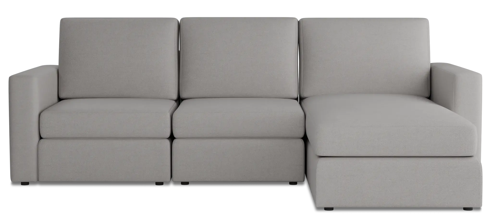 Citymod Light Gray Fabric Small Right Chaise Sectional Citymod Light Gray Fabric Small Right Chaise Sectional