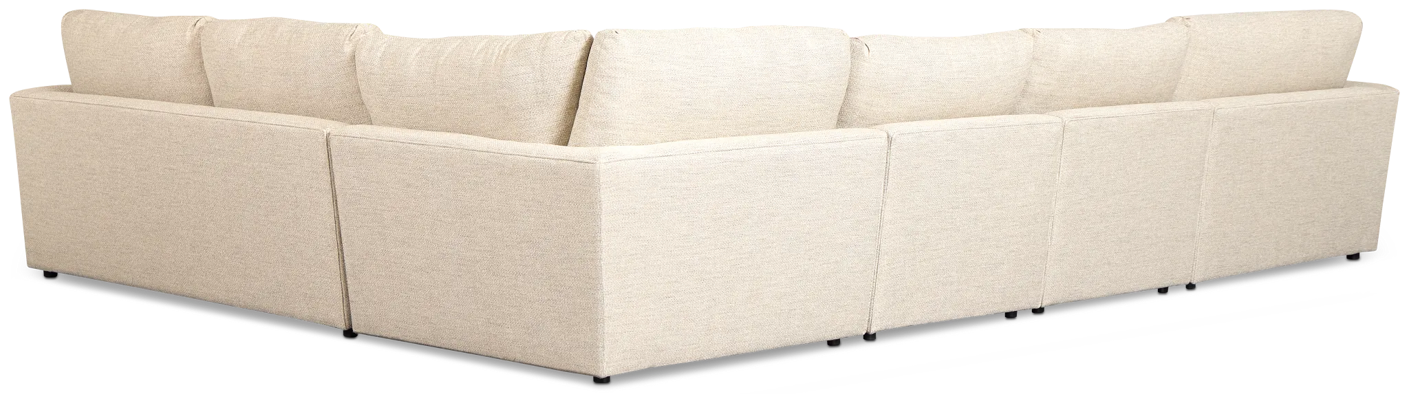 Maxwell Light Gray Fabric Large Left Chaise Sectional