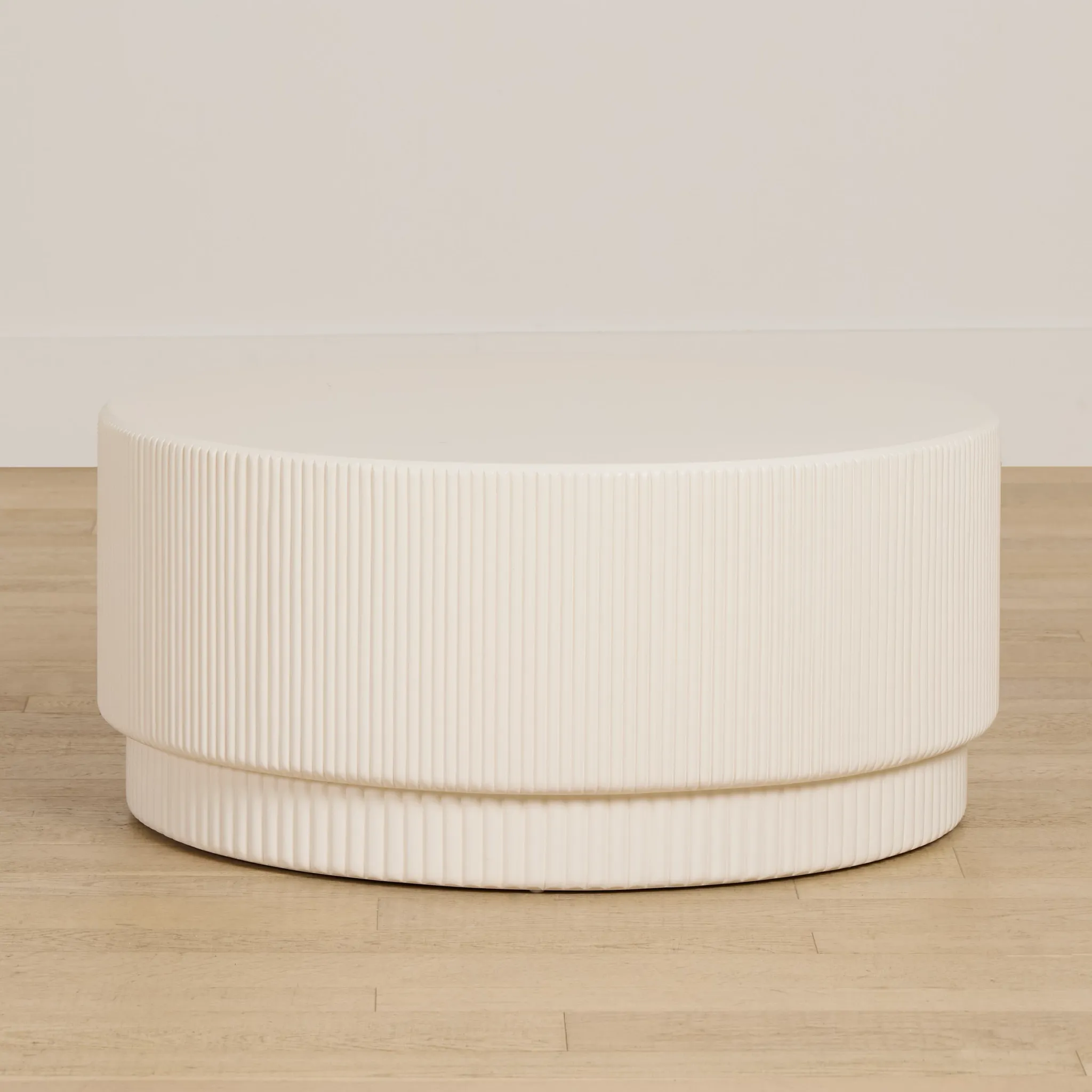 Cypress White Round Accent Table