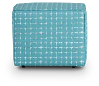 Neptune Teal Indoor/outdoor Accent Ottoman