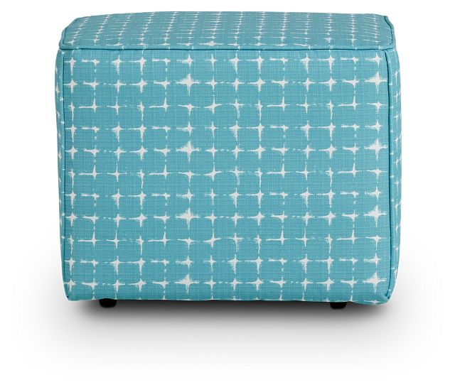 Neptune Teal Indoor/outdoor Accent Ottoman