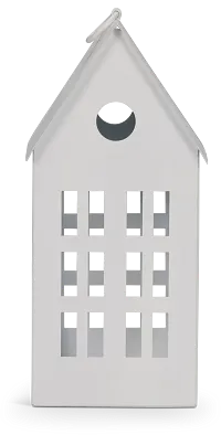 House White Medium Candle Holder