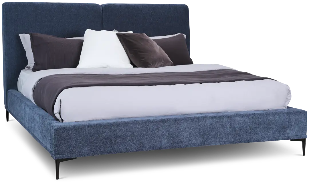 Emit Dark Blue Uph Panel Bed Emit Dark Blue Uph Panel Bed