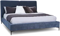 Emit Dark Blue Uph Panel Bed