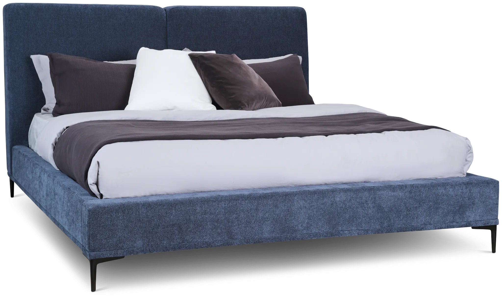Emit Dark Blue Uph Panel Bed