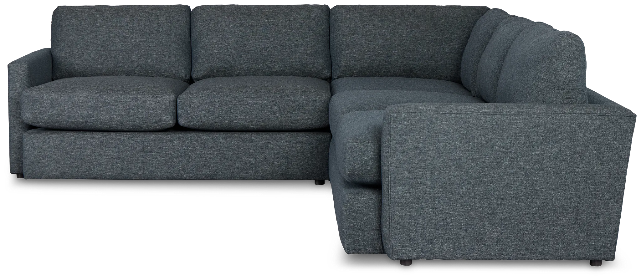 Noah Dark Blue Fabric Small Two-arm Sectional