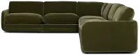 Jules Green Velvet 6-piece Modular Sectional