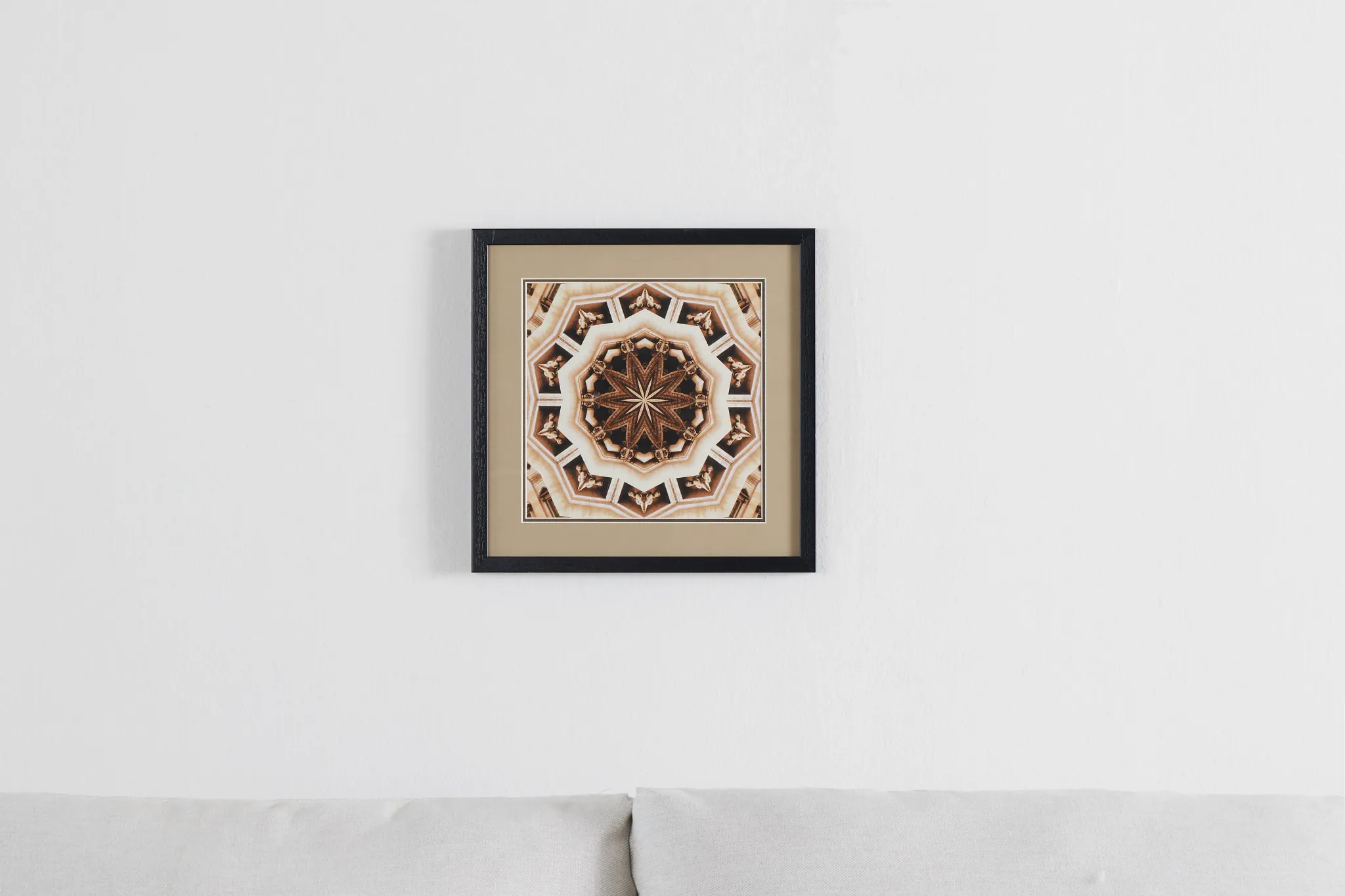 Contour Brown Framed Wall Art