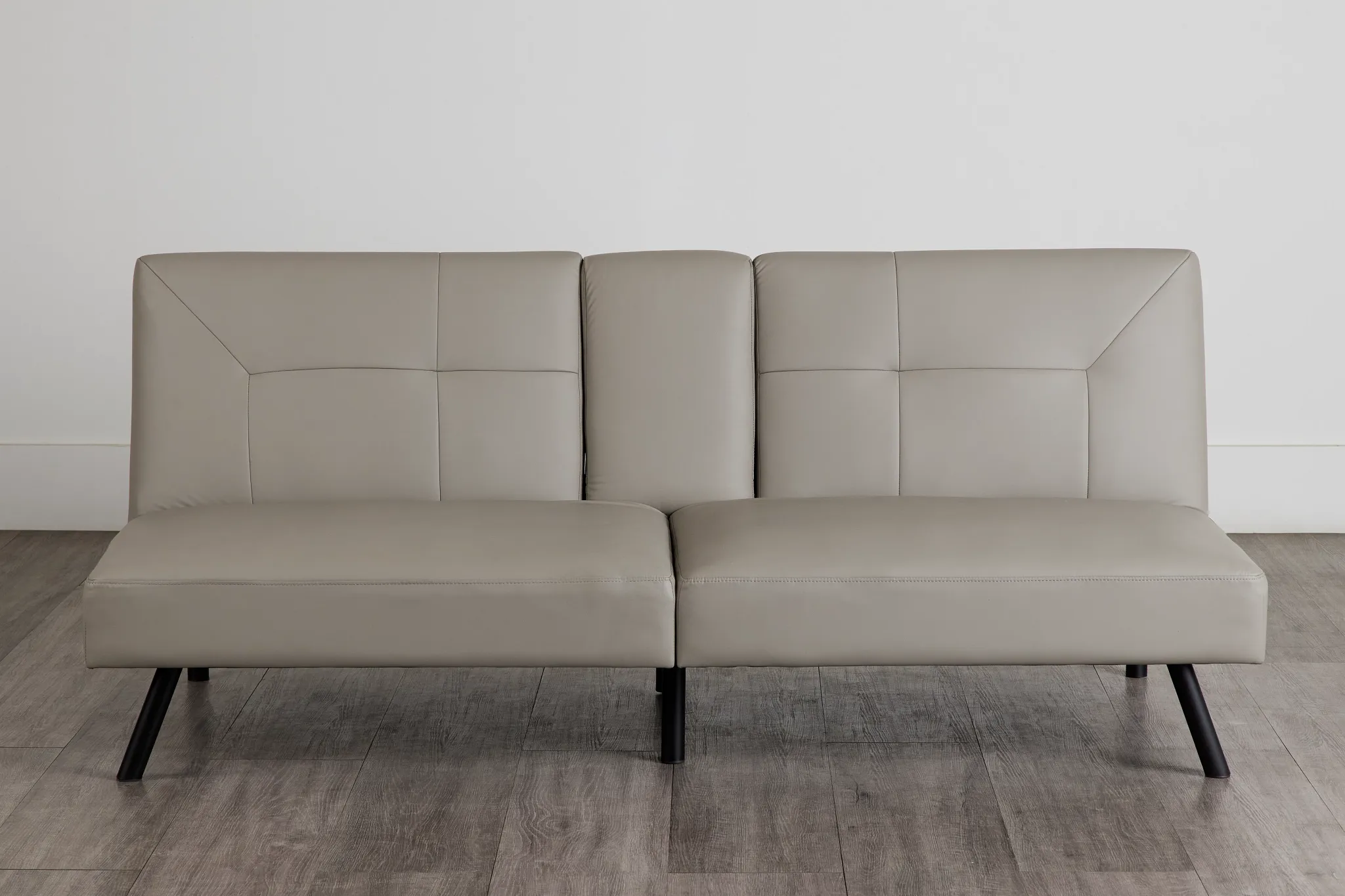 Andes Light Gray Micro Sofa Futon