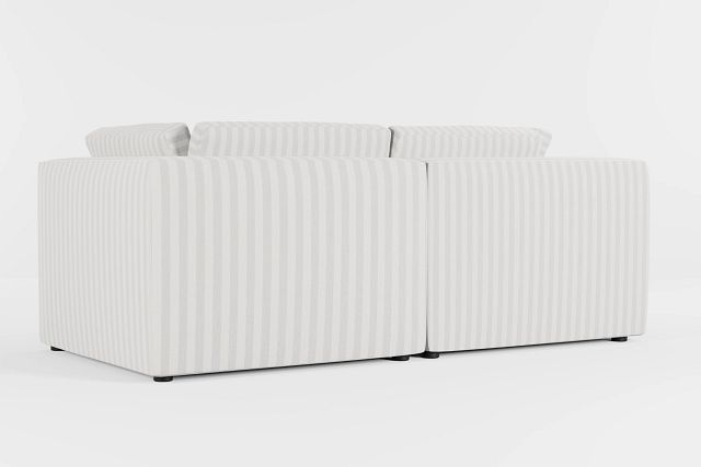 Destin Sea Lane Light Gray Fabric 2-piece Modular Sofa