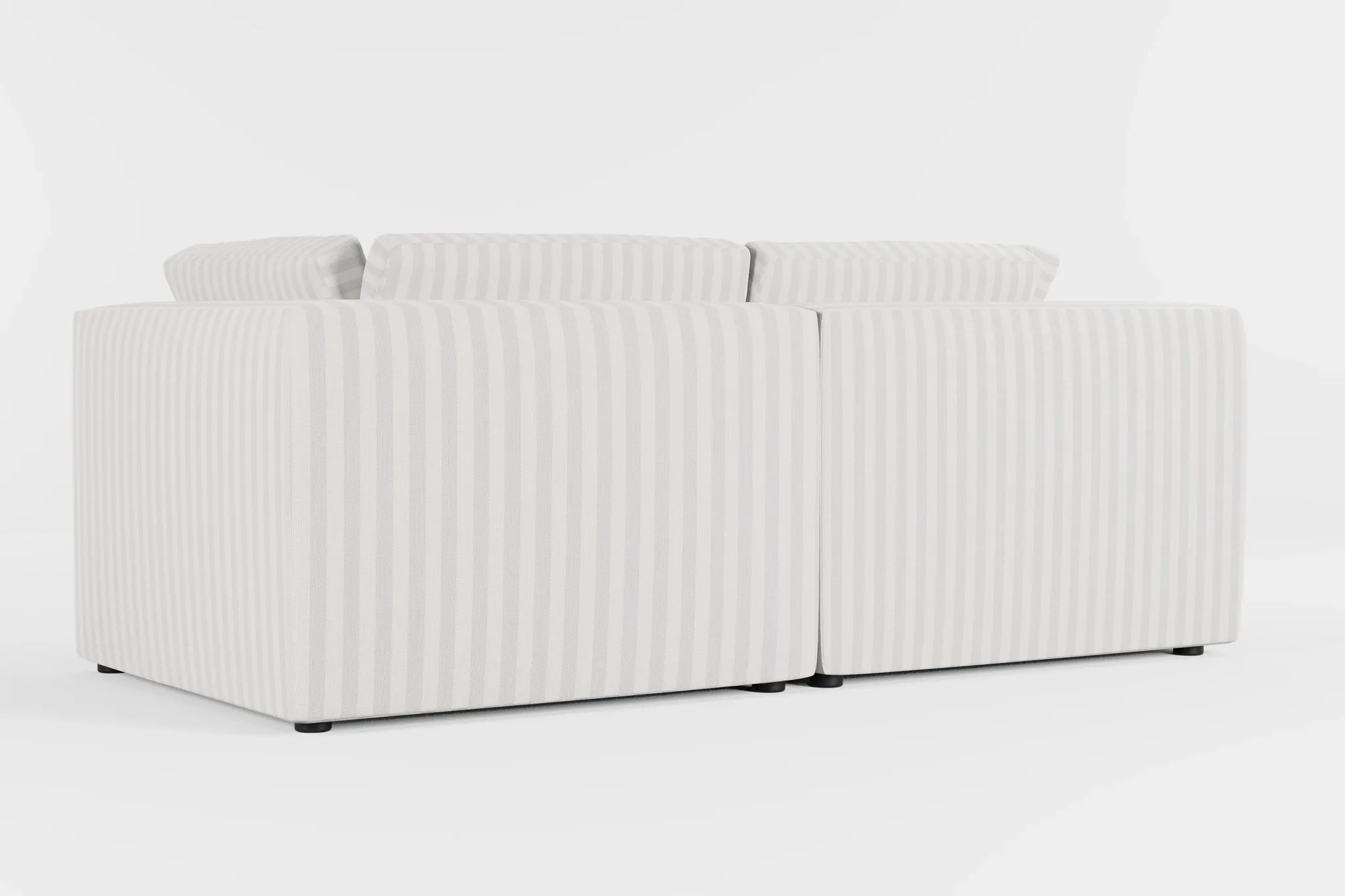 Destin Sea Lane Light Gray Fabric 2-piece Modular Sofa