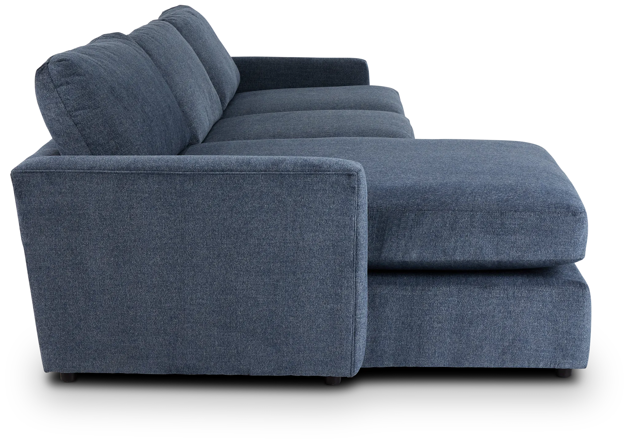 Noah Blue Fabric Left Chaise Sectional
