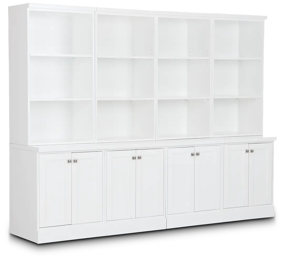 Newport White Door Bookcase Wall Newport White Door Bookcase Wall