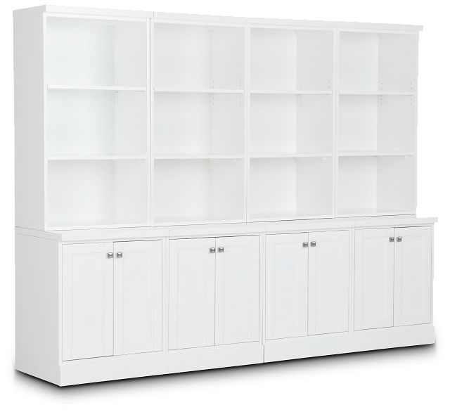 Newport White Door Bookcase Wall