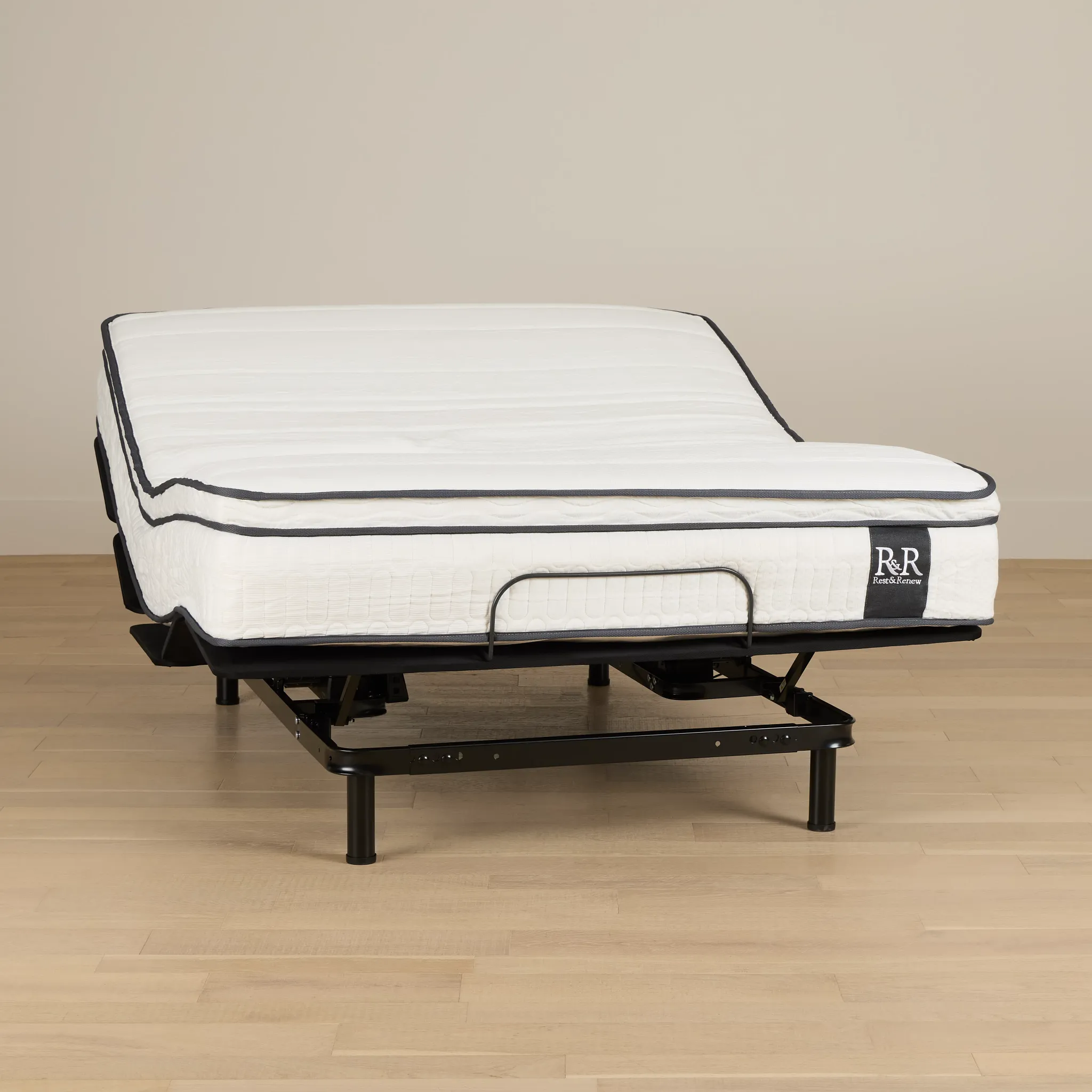 Rest & Renew By Zinus 12" Hybrid Slat Adjustable Mattress Set